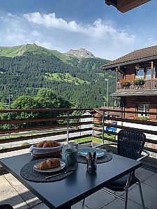 Ferienwohnung in Klosters - Terrasse