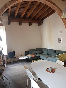 Ferienwohnung in Sant Feliu de Guíxols - Wohn/Esszimmer 2 Balkone