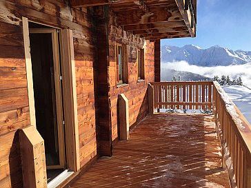 Ferienwohnung in Blatten-Belalp - Balkon mit schöner Ausichtd