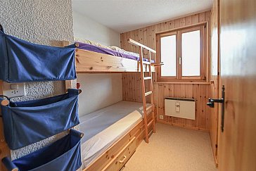Ferienhaus in Les Collons - Schlafzimmer mit Etagenbett