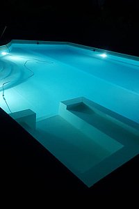 Ferienhaus in Alghero - Pool mit Beleuchtung